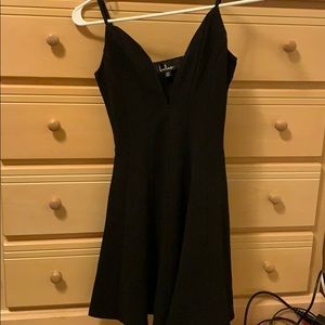 Meghan Black Skater Dress From Lulus